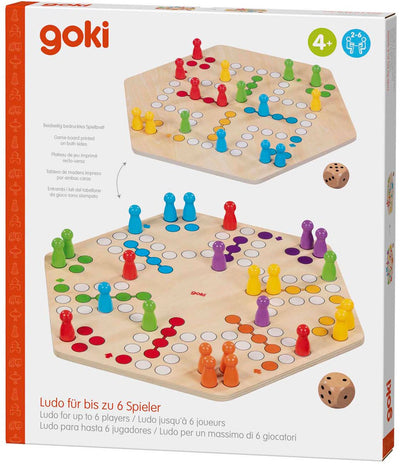 Goki Holz Ludo Game 6 Spieler