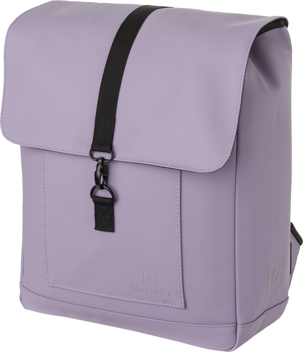 Fastrider Jaxx II Fahrradtasche Single – abnehmbarer Fahrradtaschen-Rucksack – 14 l – Click’ngo – wasserabweisend – Lila