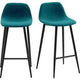 Barhocker Papierfluss Stoff grau