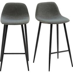 Barhocker Papierfluss Stoff grau