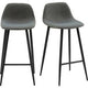 Barhocker Papierfluss Stoff grau