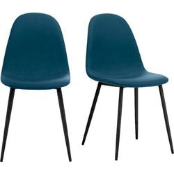 Besucherstuhl Papierfluss Stoff blau