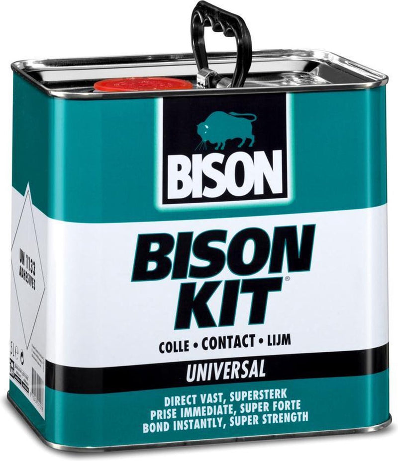Bison Kit® Dose 750 ml, starker, universeller Kontaktkleber, feuchtigkeitsbeständig, frostbeständig, -40°C bis +70°C, einfache Anwendung, für unzählige Reparaturen
