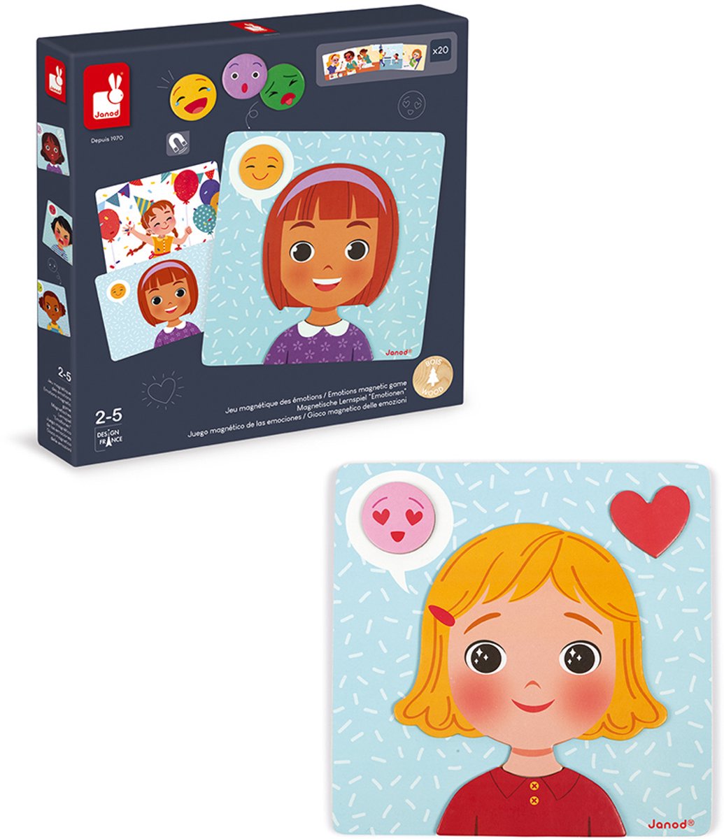 Janod – Spiel – magnetische Emotionskarten