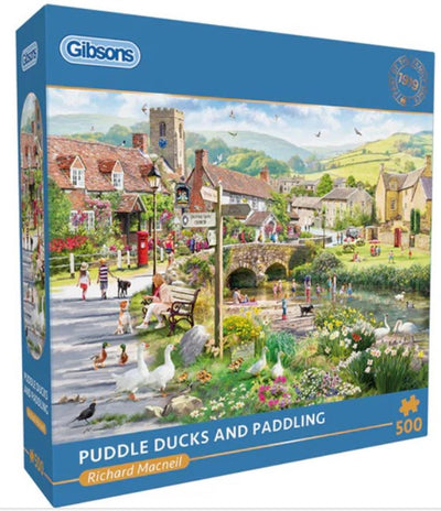 Gibsons – Puddle Ducks Paddling (von Richard Macneil) – 500 Teile 48×34 cm (B×H) – Puzzle für Erwachsene