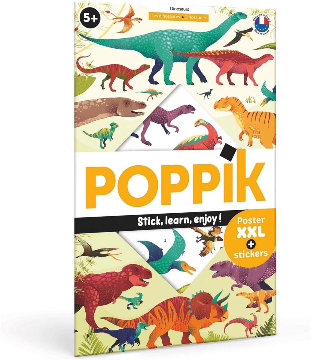 Poppik Dinosaurier-Aufkleber-Poster, 68 x 100 cm