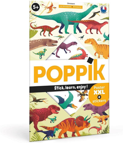 Poppik Dinosaurier-Aufkleber-Poster, 68 x 100 cm