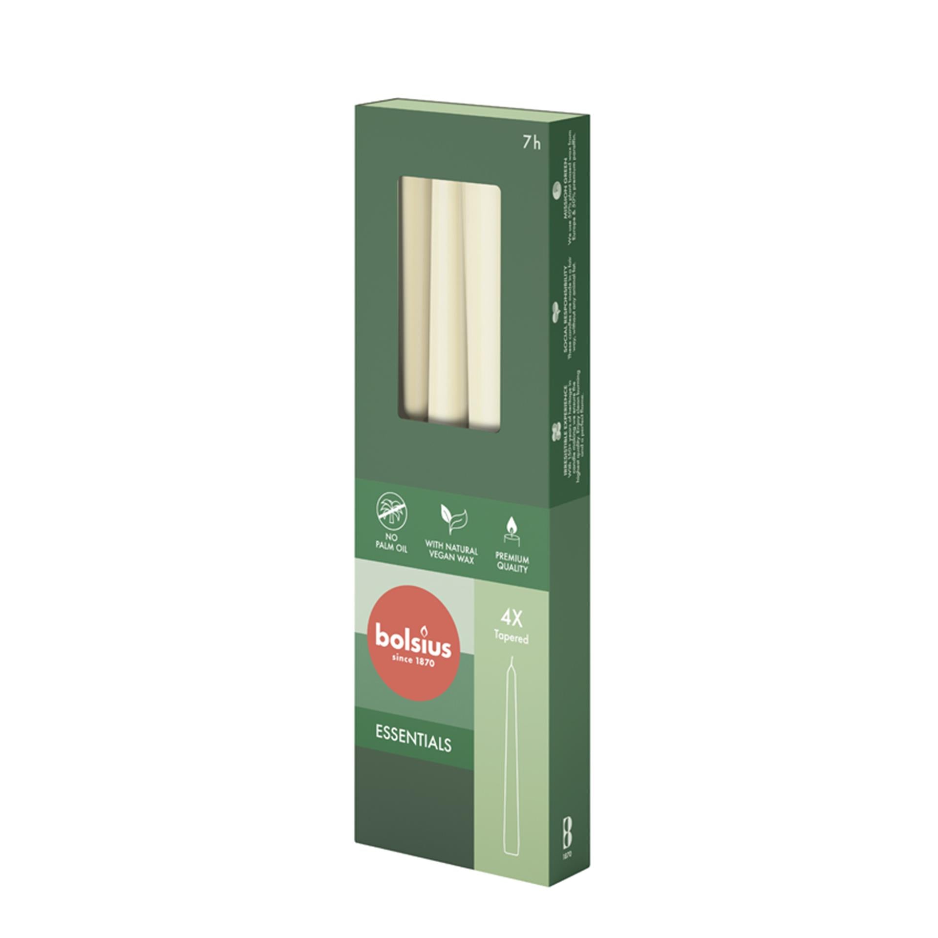 Bolsius Gothic Candles 245 24 Box 4 Weiche Perle