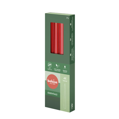 Bolsius Gothic Candles 245 24 Box 4 zart rot