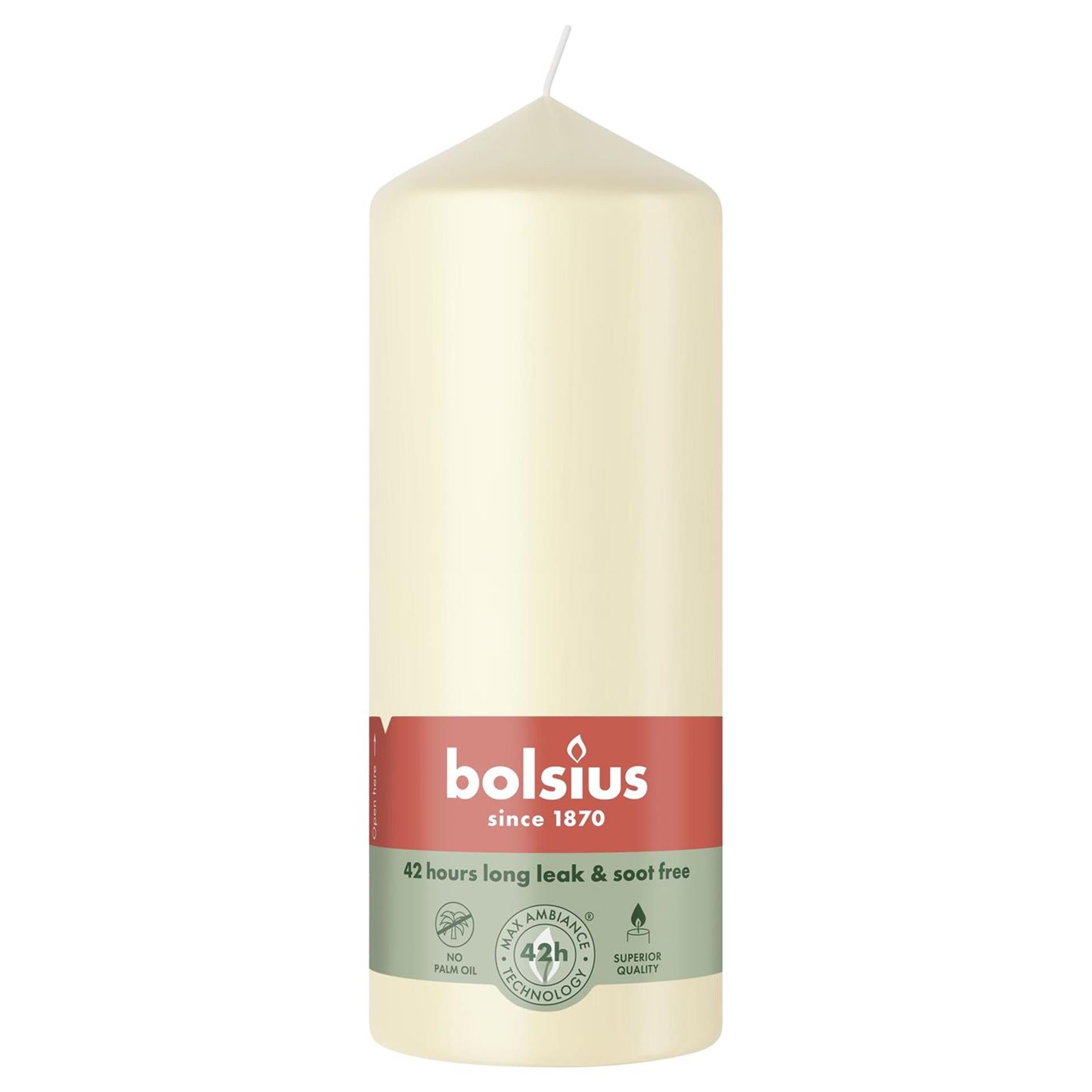 Bolsius Stumpenkerze 150 58 Soft Pearl