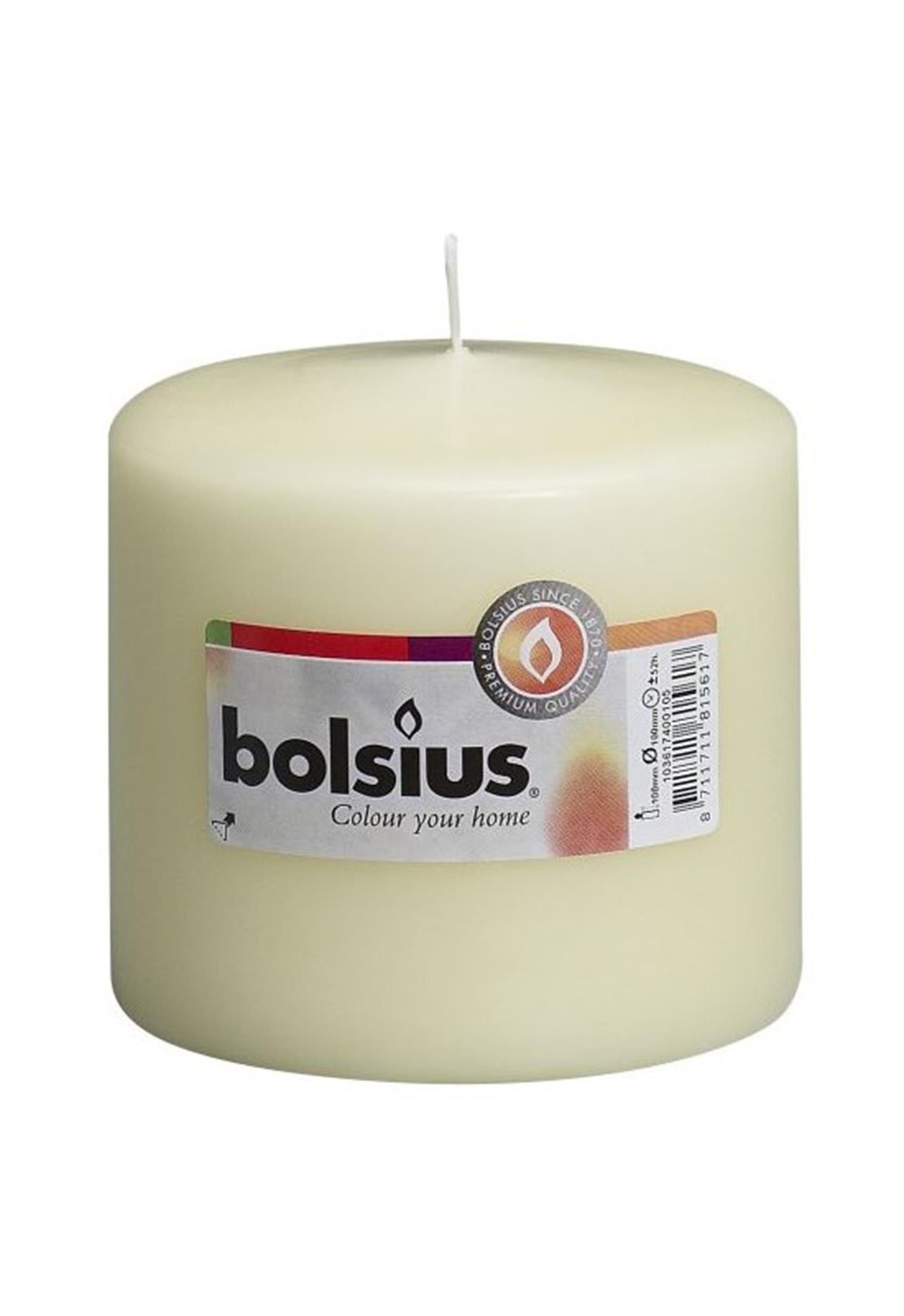 Bolsius Stumpenkerze 100 100 mm Elfenbein