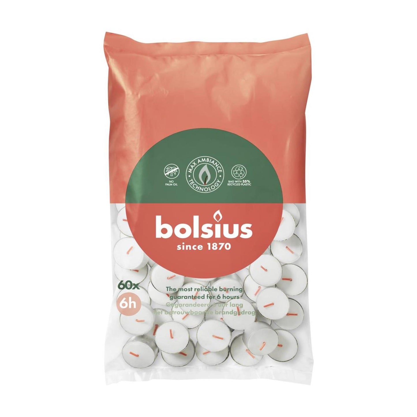 Bolsius Teelight 6-Stunden-Tasche 60