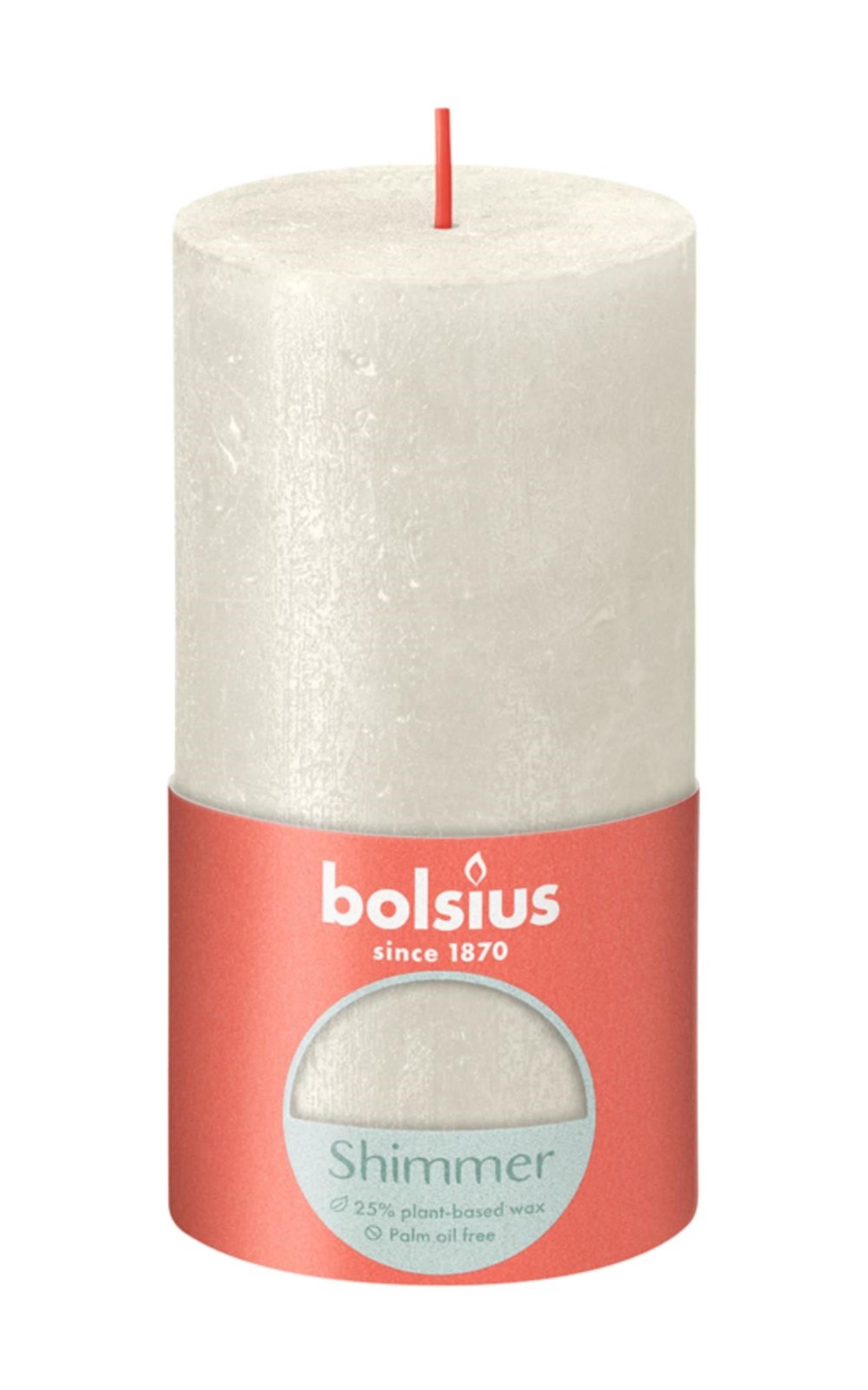 Bolsius rustikale Stumpenkerze 130 68 Elfenbein