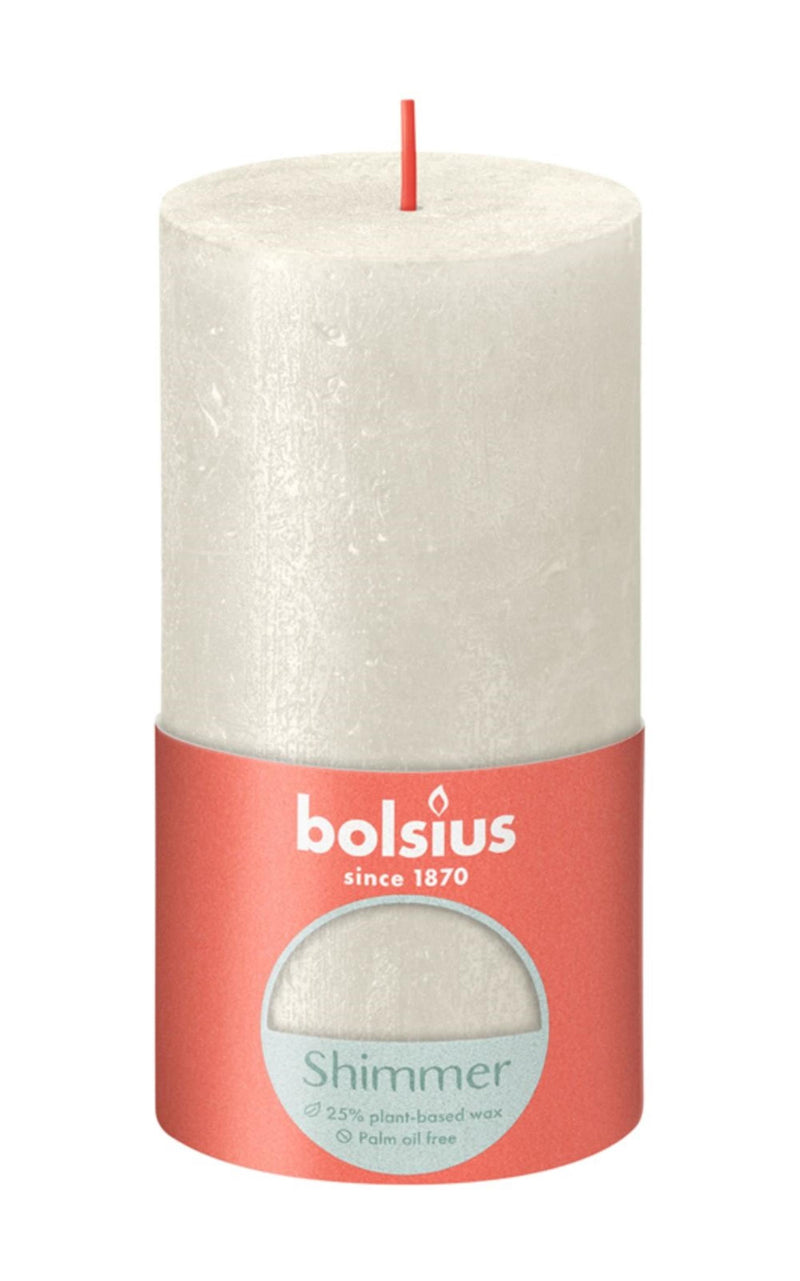 Bolsius rustikale Stumpenkerze 130 68 Elfenbein