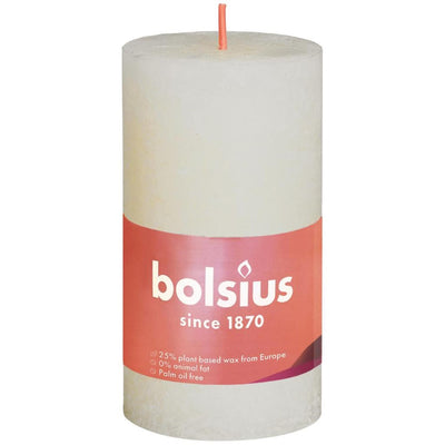 Bolsius rustikale Stumpenkerze 100 50 Elfenbein