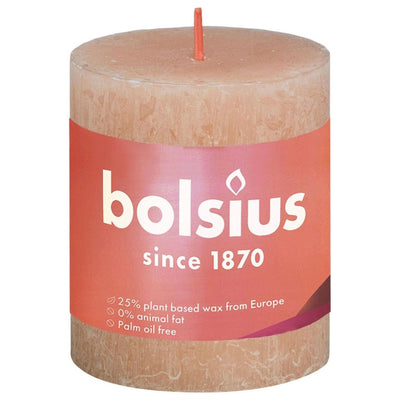 Bolsius Stub Kerze rustikales nebrisches Rosa 80x68 mm