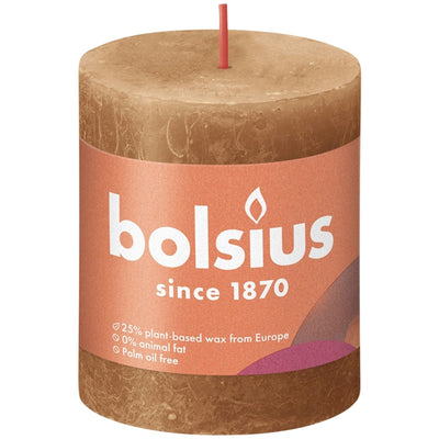 Bolsius Stub Kerze rustikal scharfes braun 80x68 mm