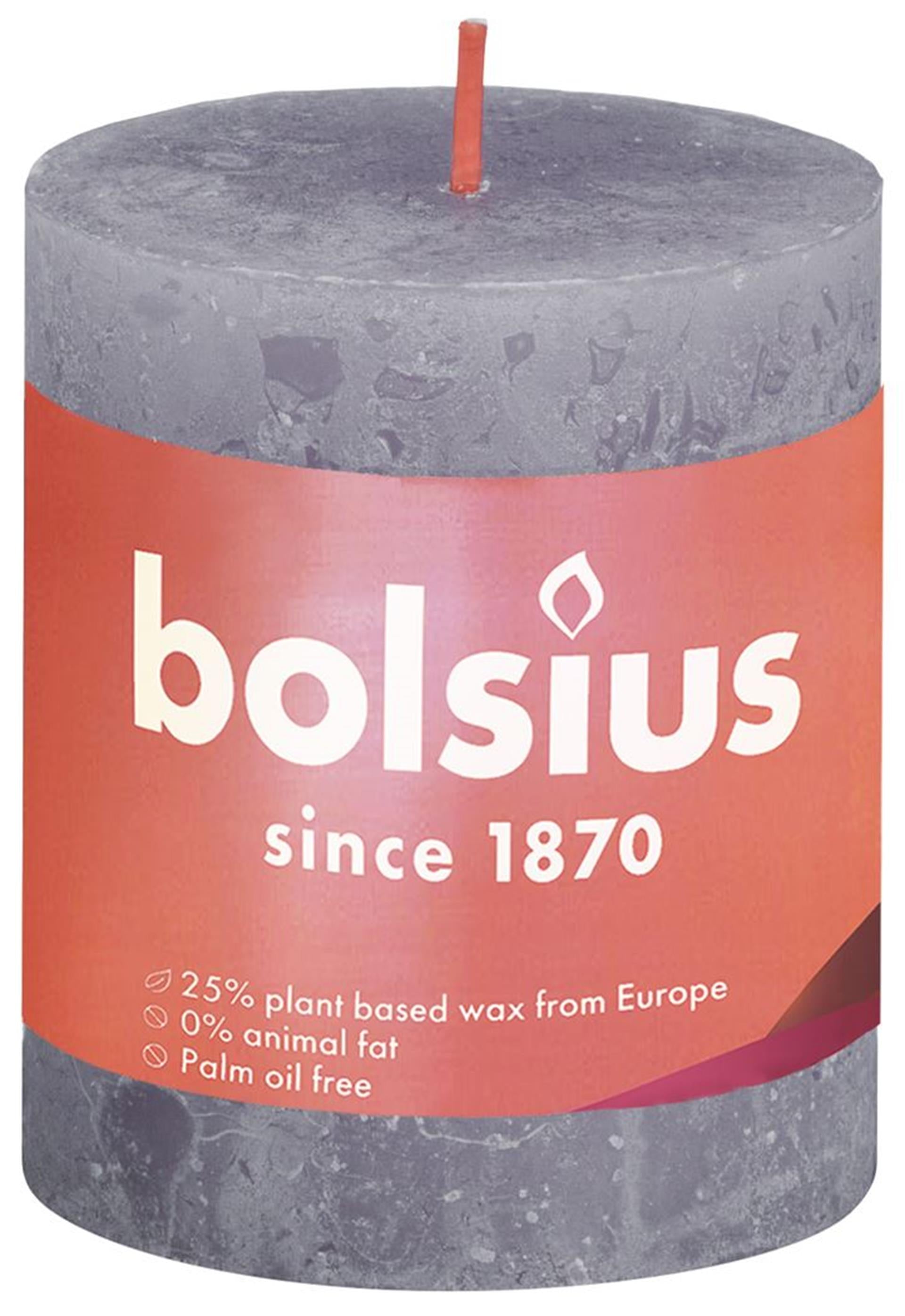 Bolsius Stub Kerze rustikaler Lavendelblau 80x68 mm