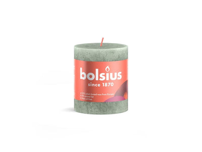 Bolsius Stub Kerze rustikal 8 x 6,8 cm Jade Grün