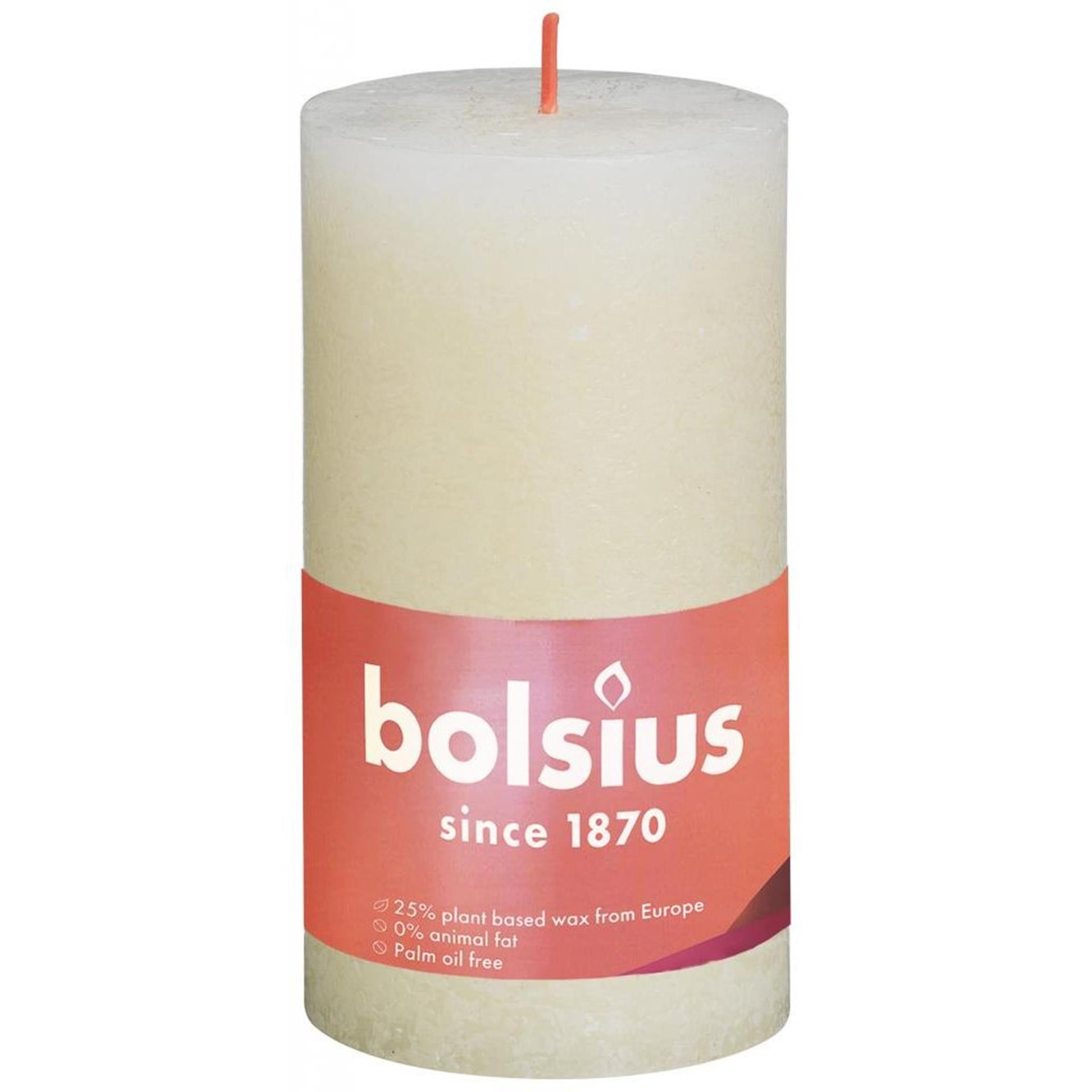 Bolsius Stub Kerze rustikale weiche Perle 130x68 mm