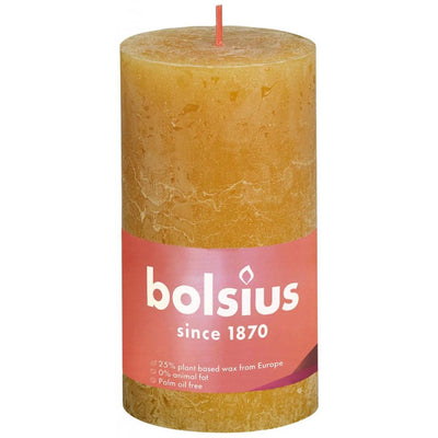 Bolsius Stub Kerze rustikaler Honig gelb 130x68 mm