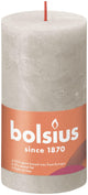 Bolsius Stub Kerze rustikaler Sandgrau 130x68 mm