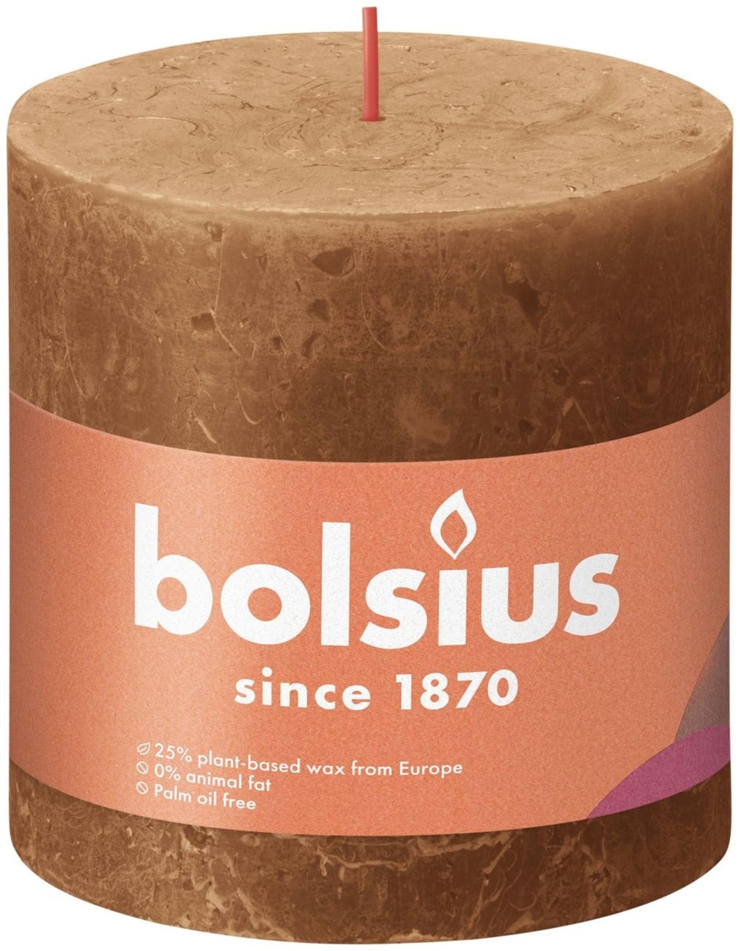 Bolsius rustikale Stumpenkerze 100 100 braun