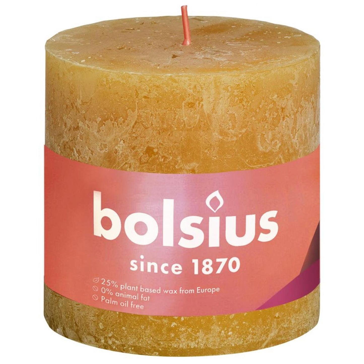 Bolsius rustikale Stumpenkerze 100 100 Ocker