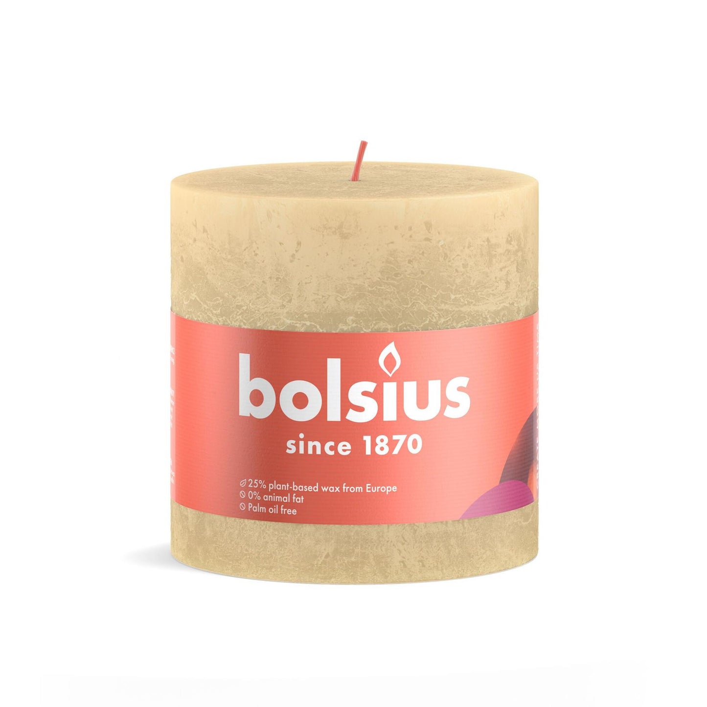 Bolsius Rustikkerze 100 100mm beige
