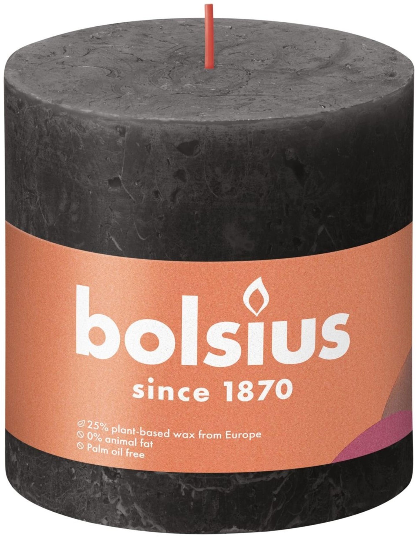 Bolsius rustikale Stumpenkerze 100 100 grau