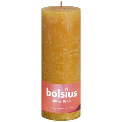 Bolsius Stub Kerze rustikaler Honiggelb 190x68 mm