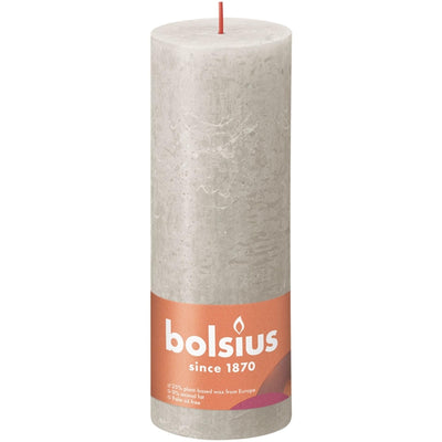 Bolsius Stub Kerze rustikaler Sandgrau 190x68 mm