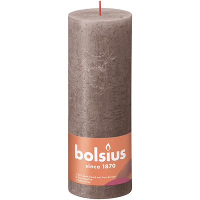 Bolsius Stub Kerze rustikales Taupe 190x68 mm