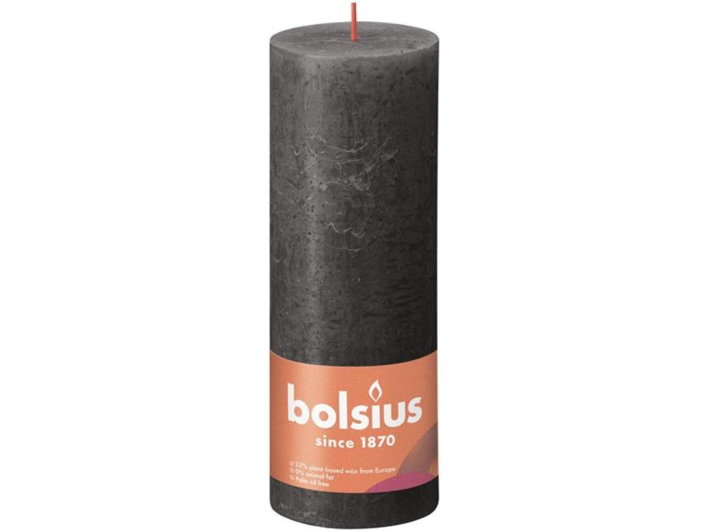 Bolsius Stub Kerze rustikaler grau 190x68 mm