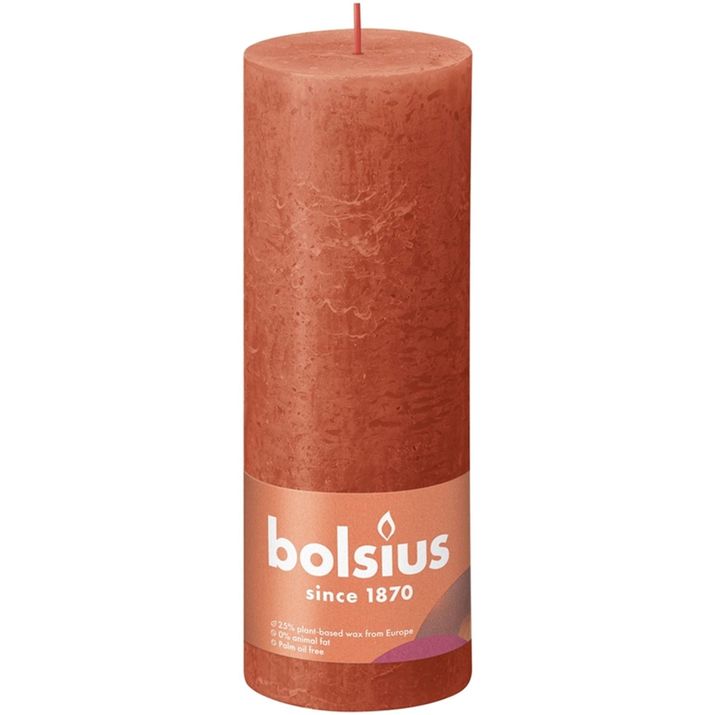 Bolsius Stub Kerze rustikal 19 x 6,8 cm irdisch orange