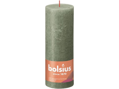 Bolsius Stub Kerze rustikaler olivgrün 190x68 mm
