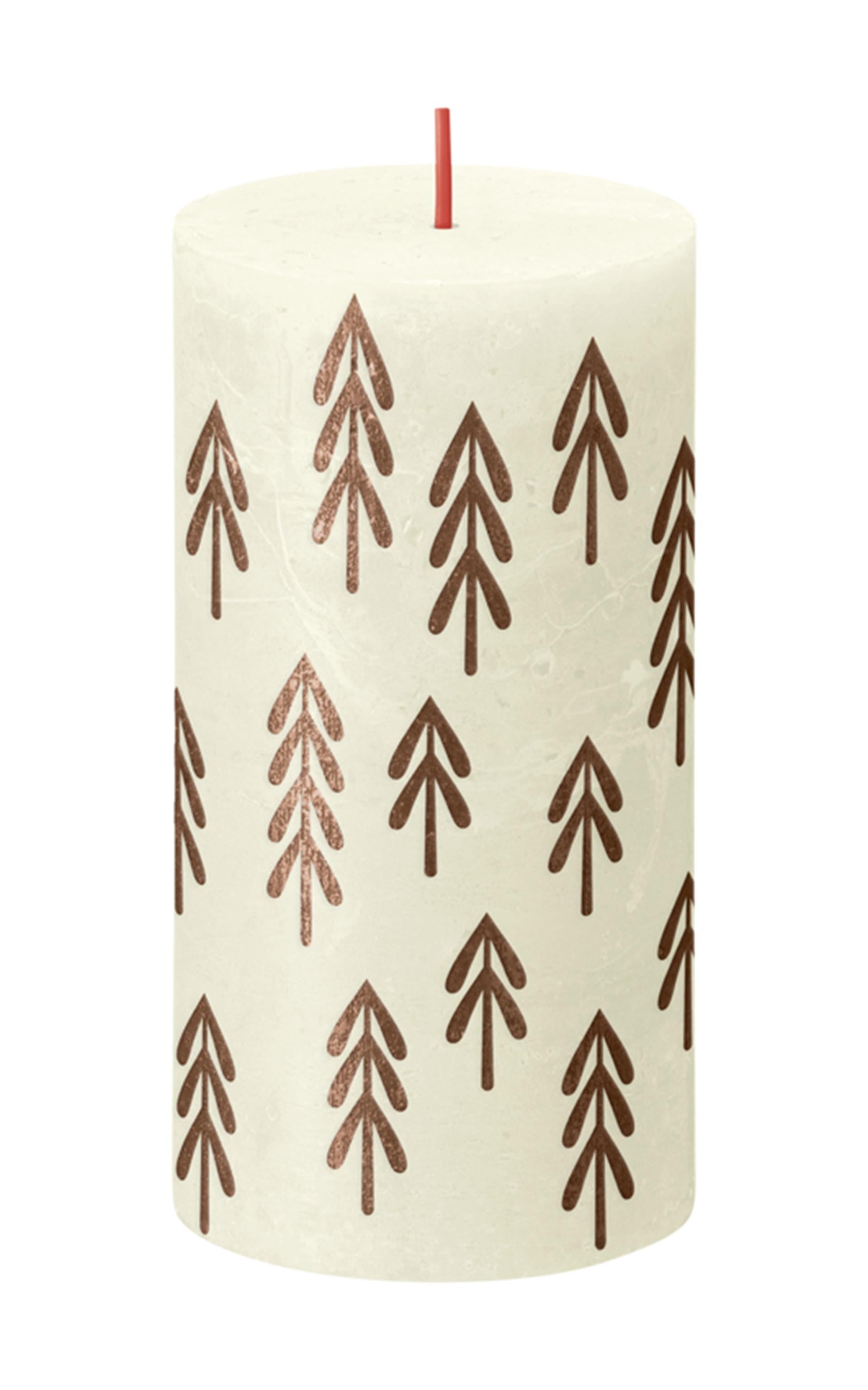 Bolsius bedruckte Kerze 130 68 Soft Pearl
