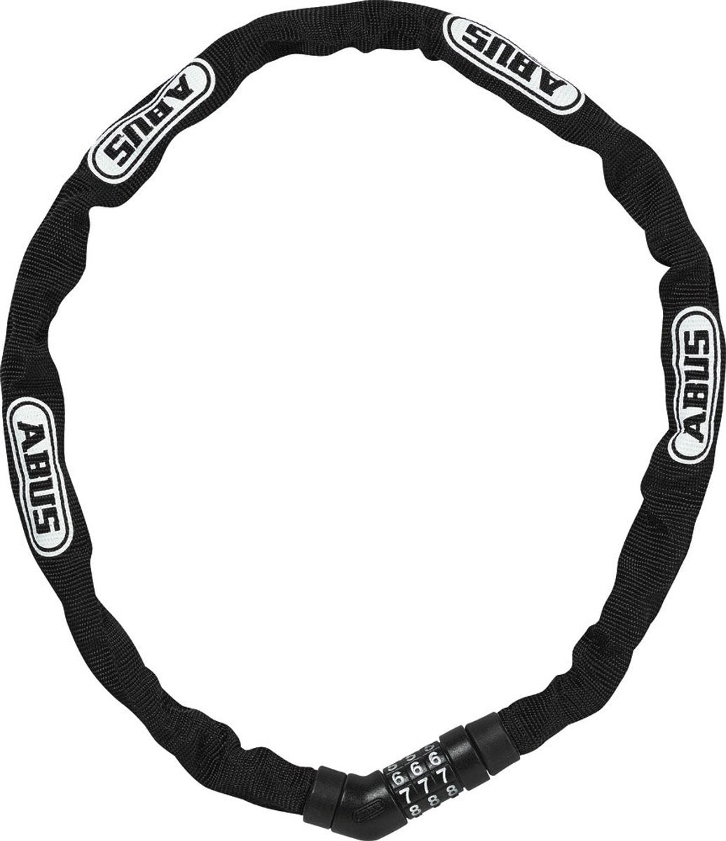ABUS 4804C 75 Schwarzes Fahrradkettenschloss, 4 mm, 75 cm, Figurenschloss