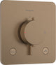 Hansgrohe Ecostat Comfort Q – Einbauthermostat – 2 Funktionen – Duschthermostat – Sicherheitskombination EN1717 – Bronze gebürstet