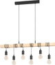 Eglo Townshend Hängelampe – E27 – 100 cm – Schwarzbraun – FSC-Holz