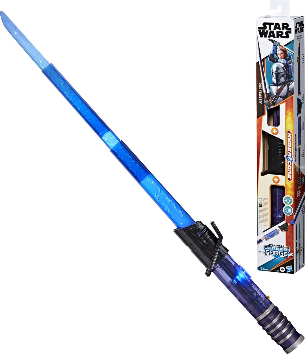Hasbro Star Wars Lichtschwert Forge Kyber Core Darksaber, anpassbares elektronisches Lichtschwert