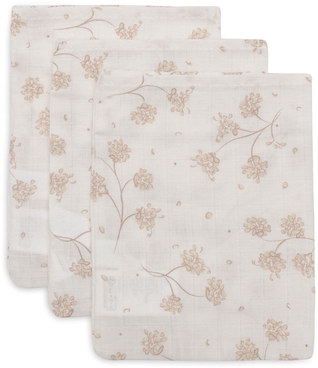 Jollein hydrophile Waschlappen 15x20cm – Blätterträume – Baumwolle – 3 Stück
