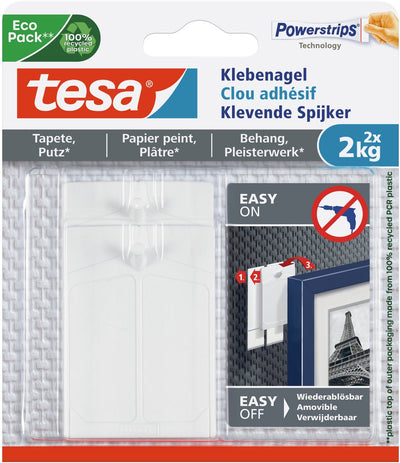 Tesa 1051203 – Klebenagel für empfindliche Oberflächen 2 kg | 8 Stück