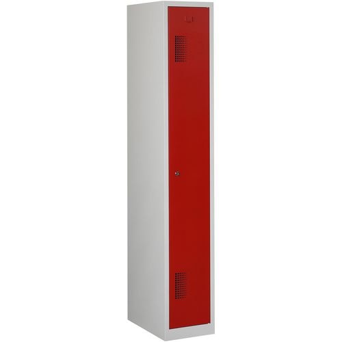 Kleiderschrank NH 180-1.1 grau, rot 300 x 500 x 1.800 mm