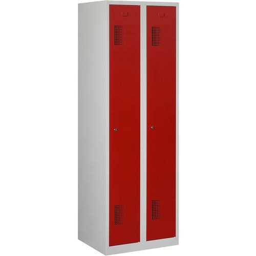 Kleiderschrank NH 180-2,2 grau, rot 600 x 500 x 1.800 mm