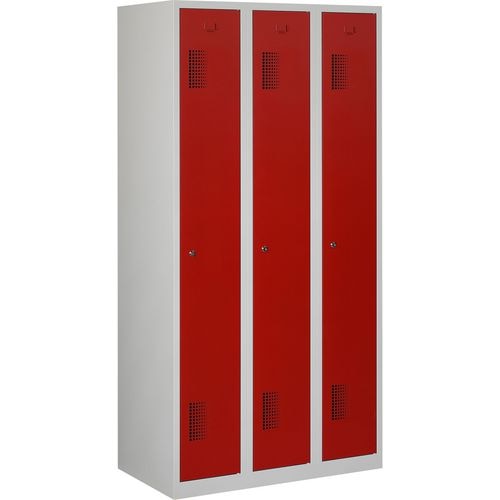 Kleiderschrank NH 180-3,3 grau, rot 900 x 500 x 1.800 mm