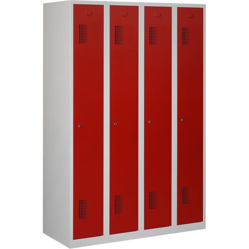 Kleiderschrank NH 180-4,4 grau, rot 1.200 x 500 x 1.800 mm