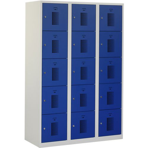 Schrank NHT 180-3,15 grau, blau 1.200 x 500 x 1.800 mm