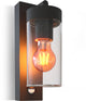 Calex LED-Wandleuchte Perugia - E27 - IP44 spritzwassergeschützt - Schwarz - Bewegungssensor - Aluminium - Industriell - Modern
