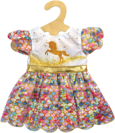 Puppenkleid Einhorn Goldy, 35-45 cm